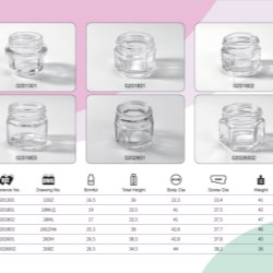 Clear Glass Food Jars 15ml - 25ml